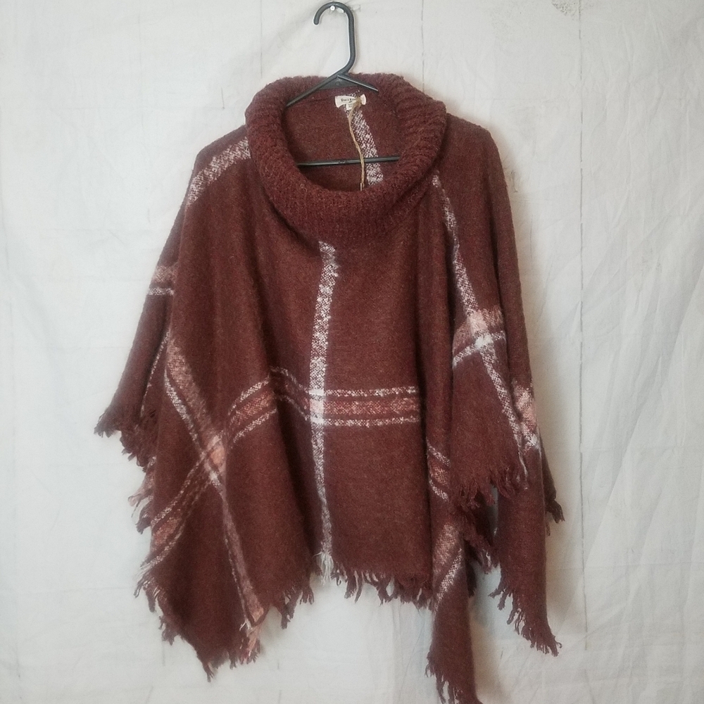 World market cowl neck sweater poncho